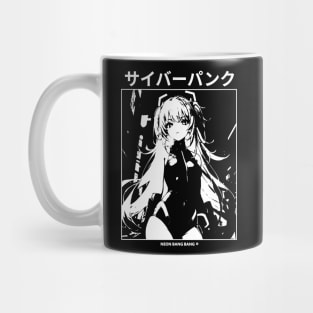 Cyberpunk Girl - Black Mug